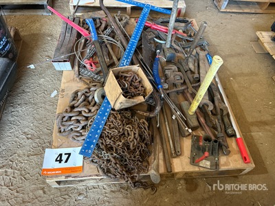 Chains, Hammers, Axe, Wrenches, T-Square, Pipe Wrench