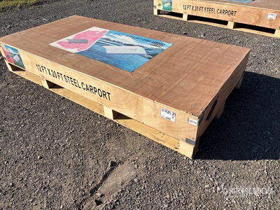 2026 CP1220 12 ft x 20 ft Steel カーポート (Unused)