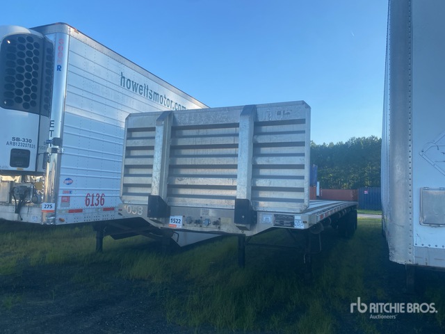 2012 Transcraft Eagle II 53 ft T/A Spread Axle Flatbed Trailer