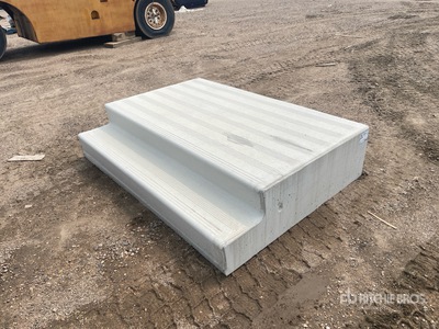 72 in x 52 in Two-Step Landing Concrete Stairs