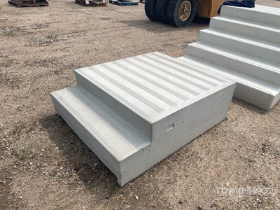 47 in x 48 in two-Step Landing Concrete Stairs