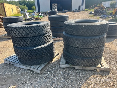 Quantity of (8) Bridgestone 11R24.5 Tyres