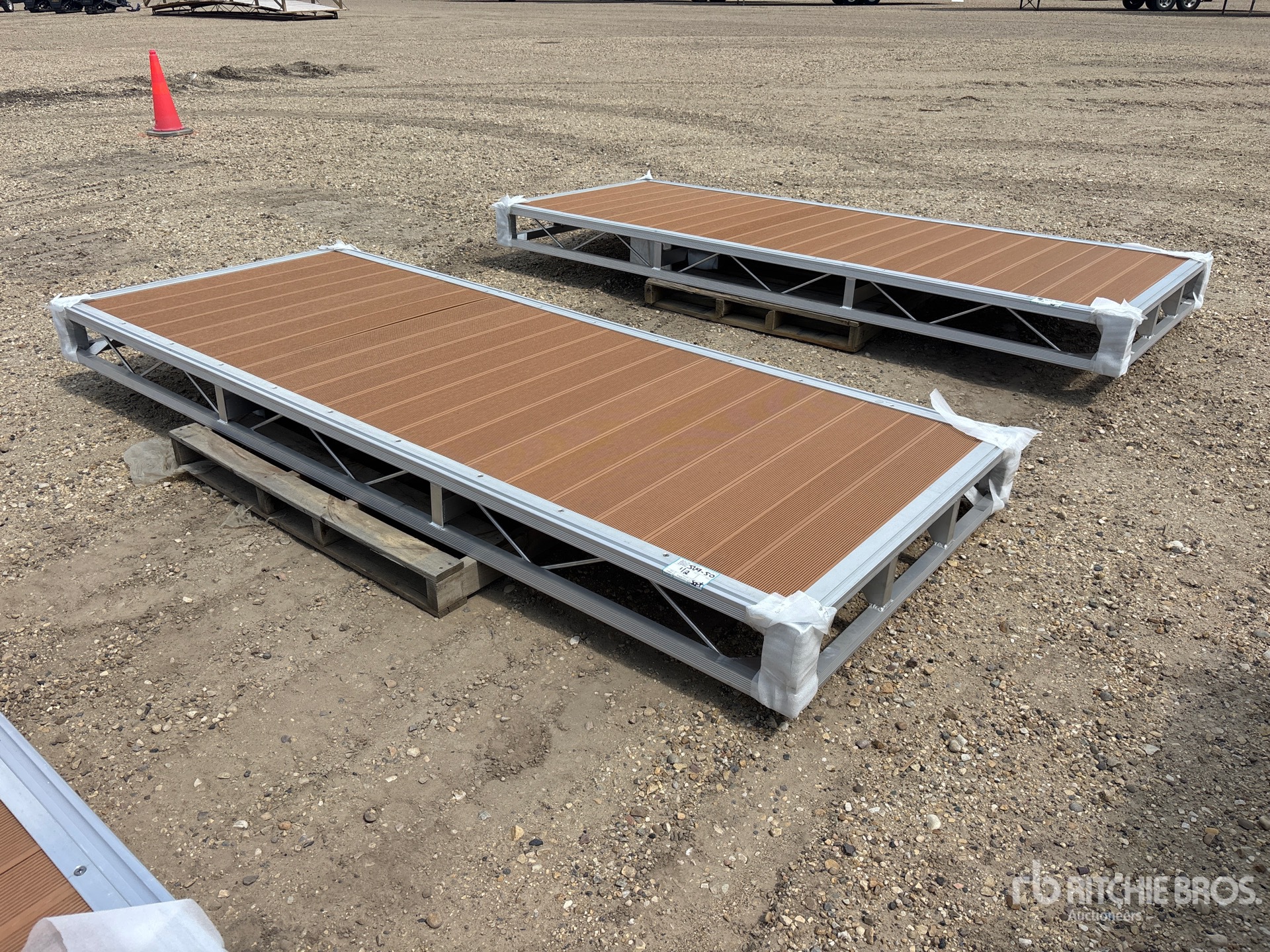 Quantity of (2) 2026 BYT BDF410 4 ft x 10 ft Aluminum Boat Dock Section Kit (Unused)