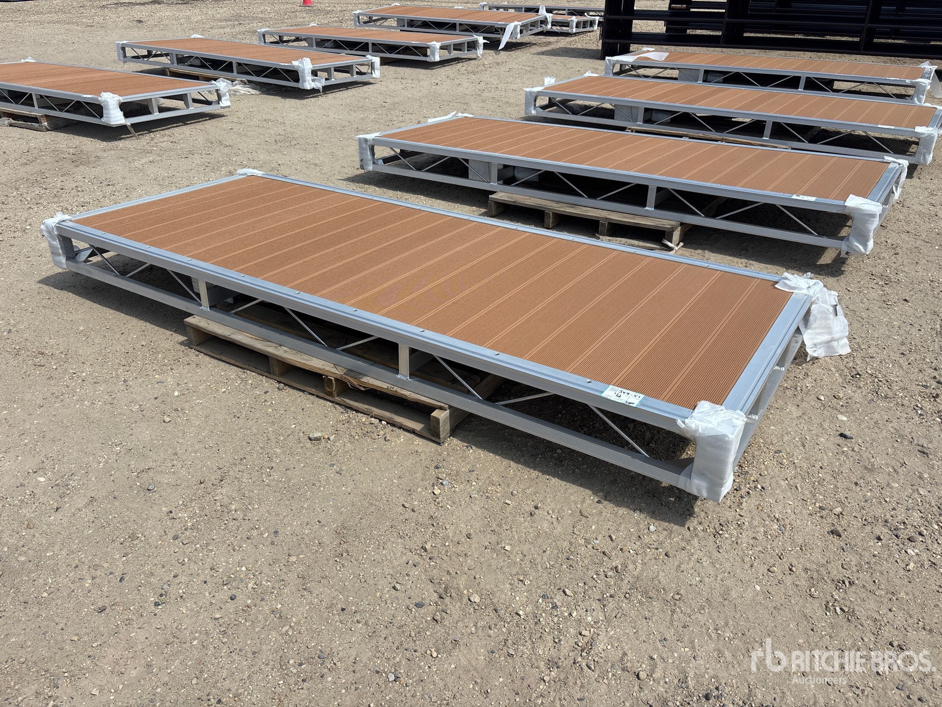 Quantity of (2) 2026 BYT BDF410 4 ft x 10 ft Aluminum Boat Dock Section Kit (Unused)
