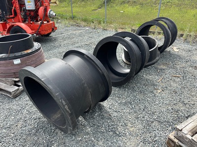 Quantity of (7) 30 in HDPE Pipe Flanges