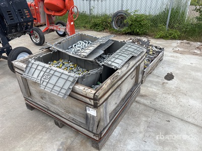 Quantity of (2) Pallets of Shackles, d rings, cables , wire reliefs Shackle
