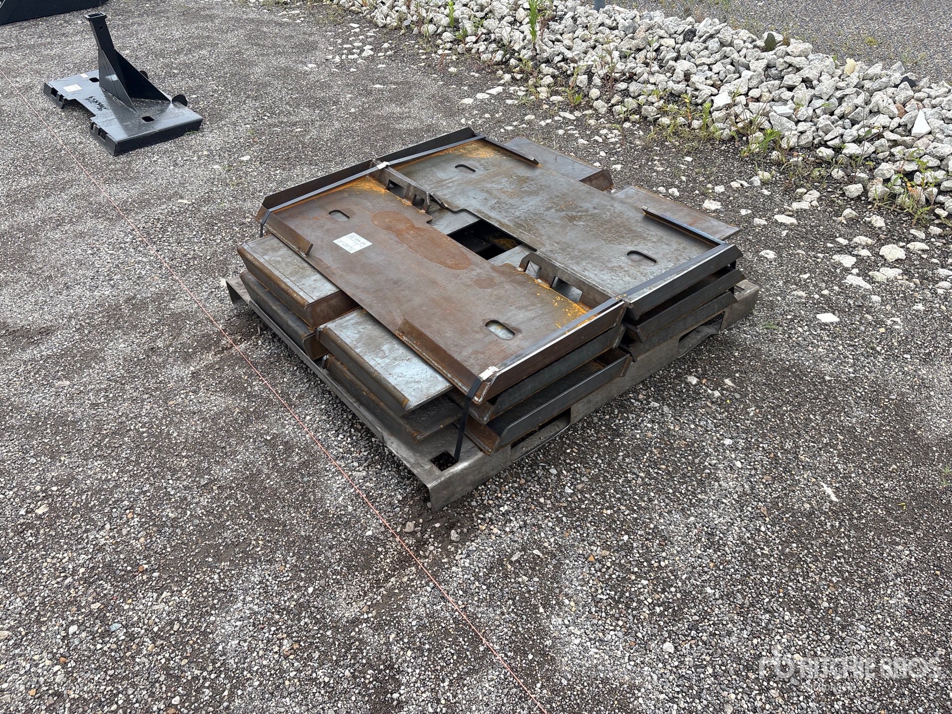 Quantity of (10) 2025 Kit Containers QT-F-BLANK 46 in Skid Steer Attachment Mounting Plate