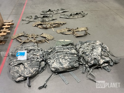 (4) Large Field Pack Sets, (8) Tactical Assault Panels & Assorted Items