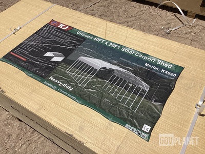 KJ K4020 Steel Carport Shed - Unused