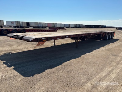 2002 Peerless PPT-75-53106-24A 67461 lb 53 ft 24-Wheel Flatbed Oilfield Trailer