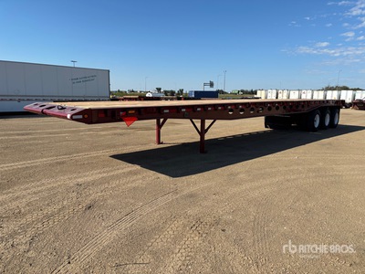 2002 Peerless 30600 kg 53 ft Tri/A Flatbed Oilfield Trailer