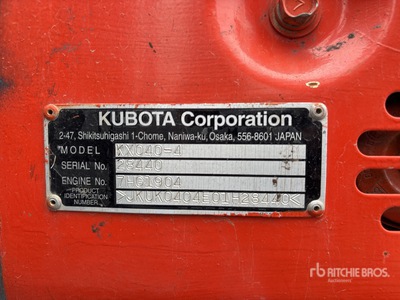 2017 Kubota KX040-4 Minibagger