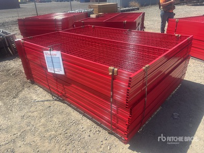 Quantity of (30) Canex 8 ft x 6 ft Powder Coated Site Fence (Unused)