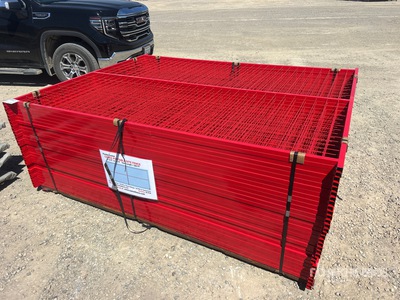 Canex 8 ft x 6 ft Powder Coated Qty of (30) Power Coated 6ft X 8 ft Site Fence (Unused)