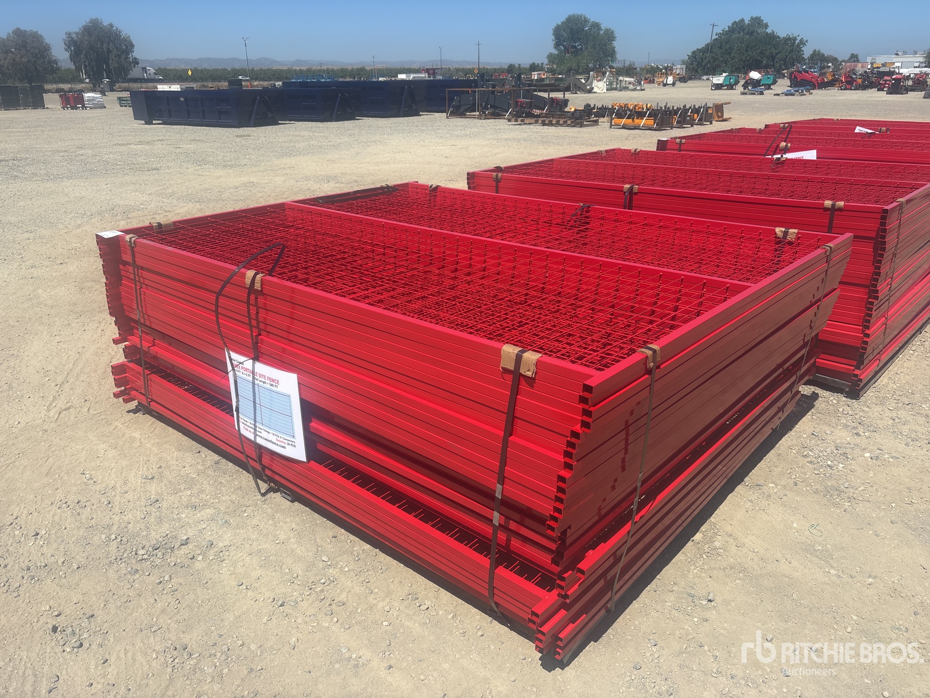 Quantity of (30) Canex 8 ft x 6 ft Powder Coated Site Fence (Unused)