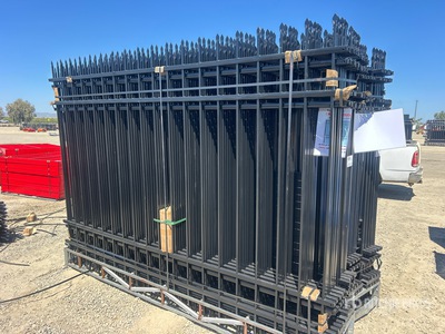 Canex Qty of (20) Power Coated 7ft x 10ft Wrought Iron Site Fence (Unused)