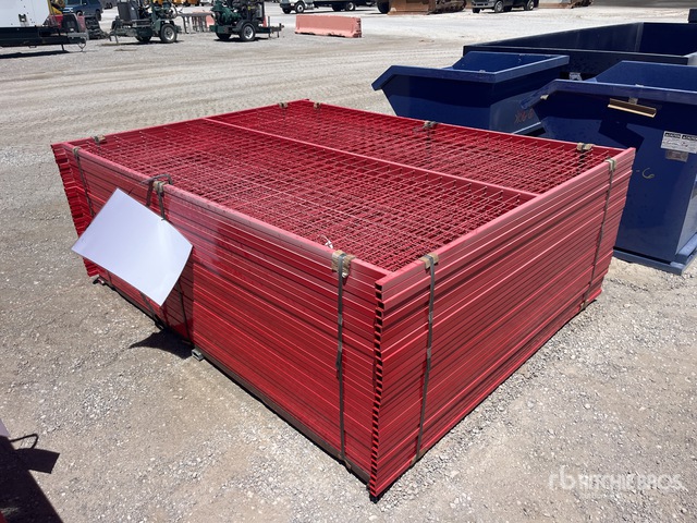 Quantity of (30) Canex 8 ft x 6 ft Powder Coated Site Fence (Unused)
