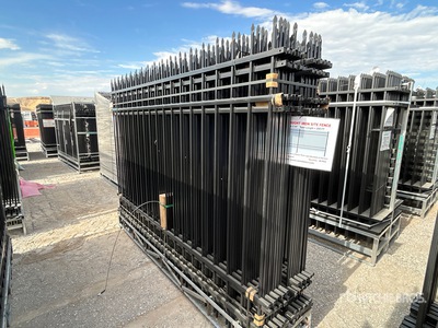 Quantity of (20) Canex 10 ft x 7 ft Powder Coated Wrought Iron サイト フェンス (Unused)