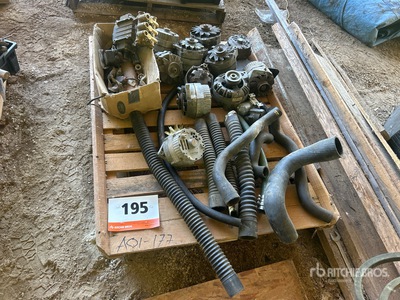 Quantity of Assorted Alternators, Hydraulic Components, Radiator Hoses