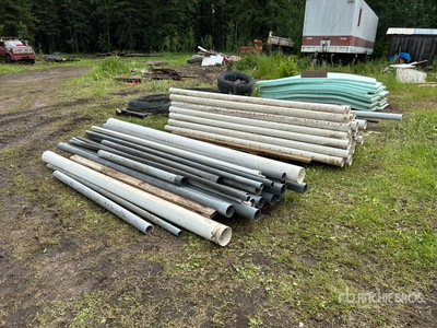 Quantity of (70) Aluminum & PVC Pipe