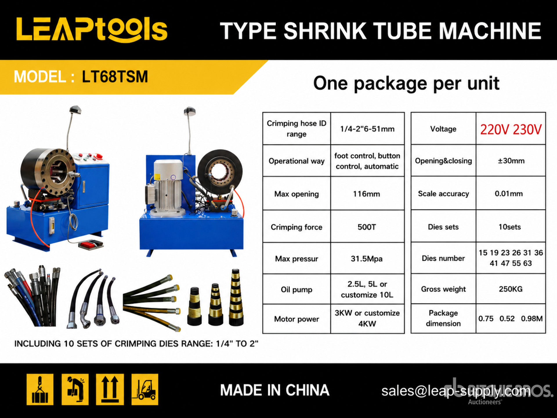 2026 LEAPtools LT68TSM TYPE SHRINK TUBE MACHINE (Unused)