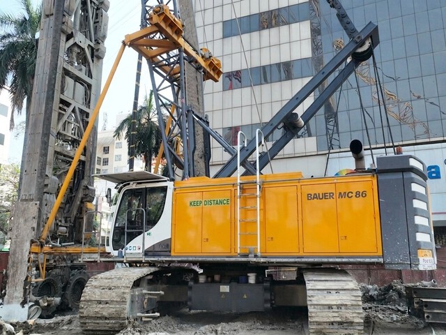 Bauer BC35 Trench Cutter Mounted on 2022 Bauer MC86 Duty Cycle Crane