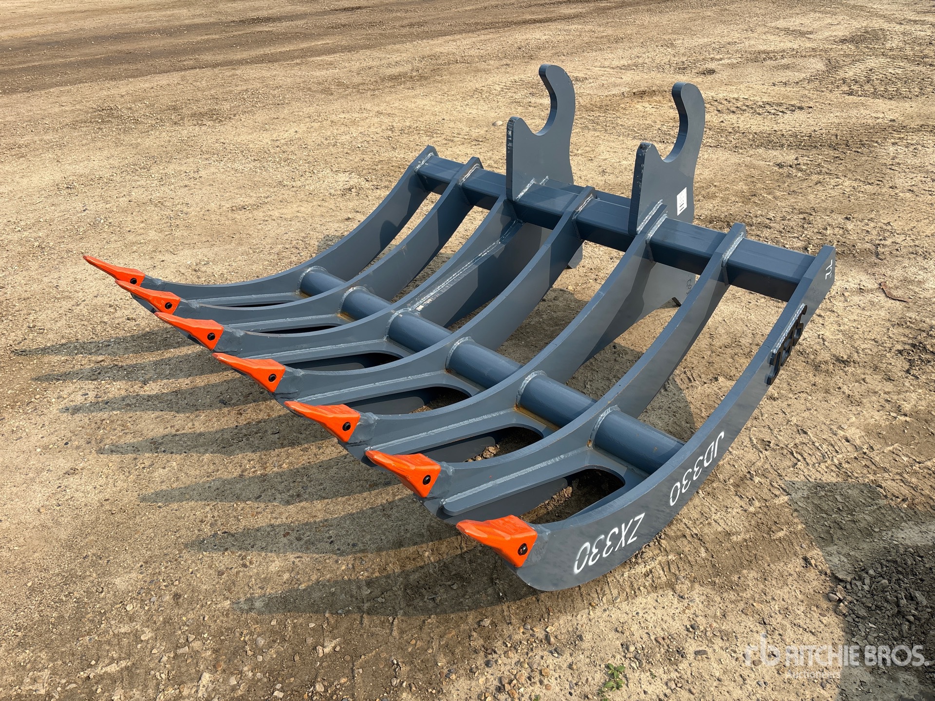 2026 SEC 72 in Q/C Excavator Rake - Fits ZX330/JD330/Cat 330 (Unused)
