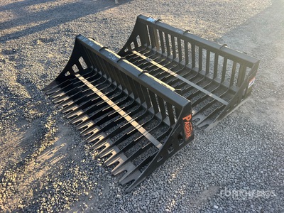 Quantity of (2) 2026 PABREAK RB90 56 in Rock Skid Steer Bucket (Unused)