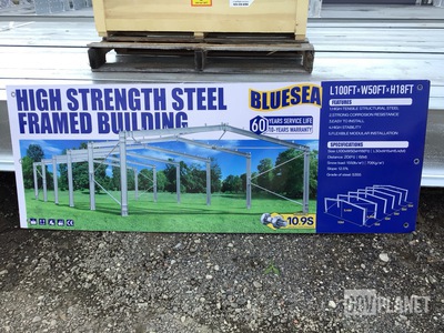 Bluesea 100' x 50' x 18' High Strength Steel Framed Building - Unused