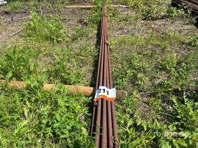 Quantity of (12) 0.75 in 25 ft Tiges d'aspiration