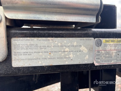 2019 Pratt CP0510 10 ft T/A Utility Trailer
