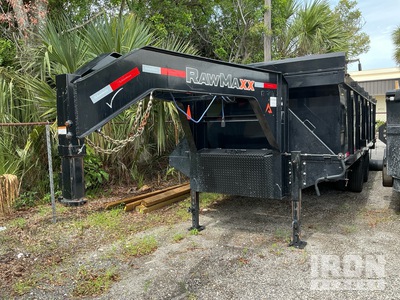 2025 Rawmaxx HDX20GN20K 20 ft T/A Gooseneck Dump Utility Trailer