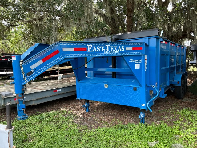 2024 East Texas 16 ft T/A Gooseneck Dump Utility Trailer