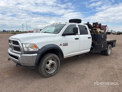 2017 Ram 5500 4x4 Crew Cab Flatbed Truck