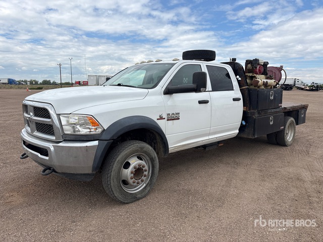 2017 Ram 5500 4x4 Crew Cab Flatbed Truck