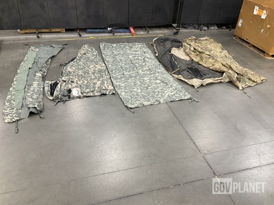 (2) Tents, (4) Improved Combat Shelters, (29) Tarpaulins & (15) Poles