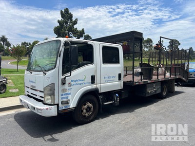 2014 Isuzu NPR NPR 4x2 Crew Cab Flatbed Truck