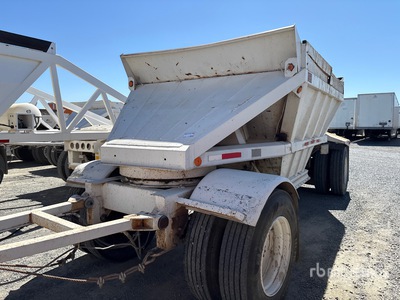 1989 Fruehauf 20 ft T/A Turntable Pup مقطورة للتفريغ السفلي