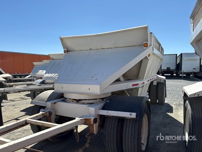 1989 Fruehauf 20 ft T/A Turntable Pup Belly Dump Trailer