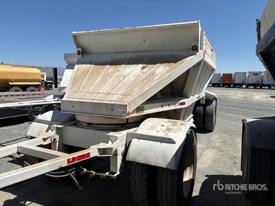 1987 Fruehauf 20 ft T/A Turntable Pup Belly Dump Trailer