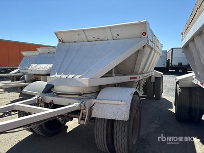 1987 Gallaty 20 ft T/A Turntable Pup Belly Dump Trailer