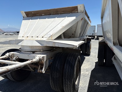 1987 Gallaty 20 ft T/A Turntable Pup Belly Dump Trailer