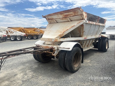1981 Gallaty 20 ft T/A Turntable Pup strooi aanhangwagen