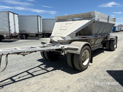 1987 Gally 20 ft T/A Turntable Pup Belly Dump Trailer