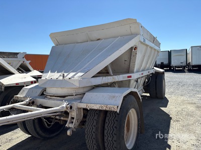 1985 Galty 20 ft T/A Turntable Pup Belly Dump Trailer