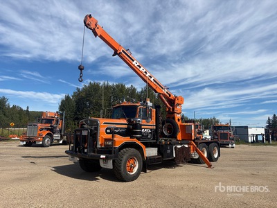 1988 Pitman Hydra-Lift HL858 8 ton Straight Boom on 1980 Kenworth C500 6x4 Boom Truck