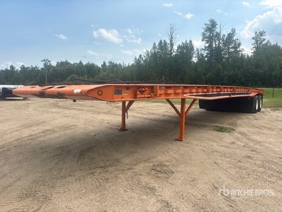 1985 Peerless 50 ft 16-Wheel Flatbed Remorque pour champ pétrolifère