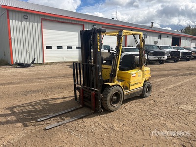 Hyster H50 4850 lb Pneumatic Tire Pry Bars, Hammer, Rigging, Custom Made Pintle Hitch Attachment Forklift