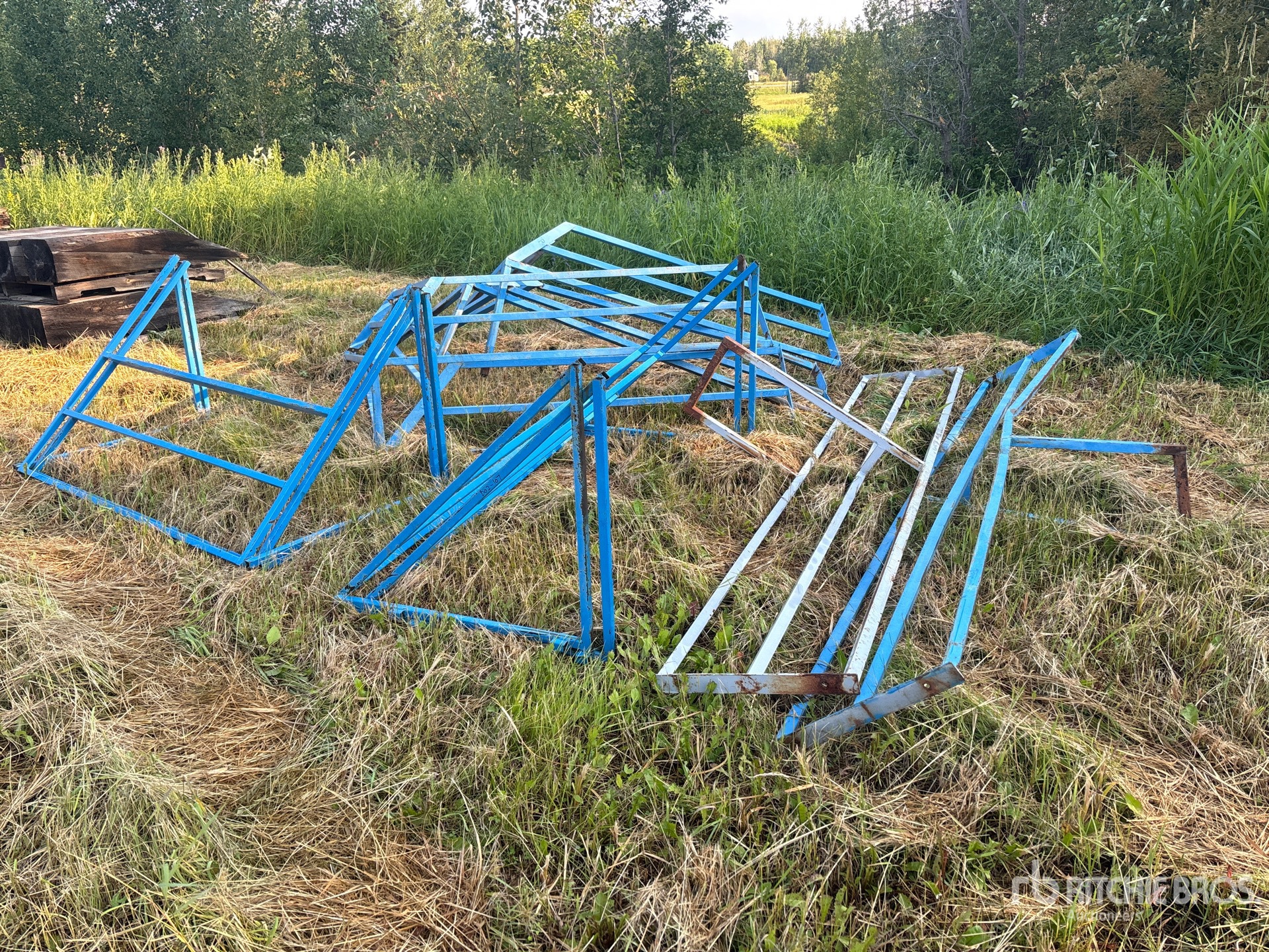 Quantity of Blue Safety Rails