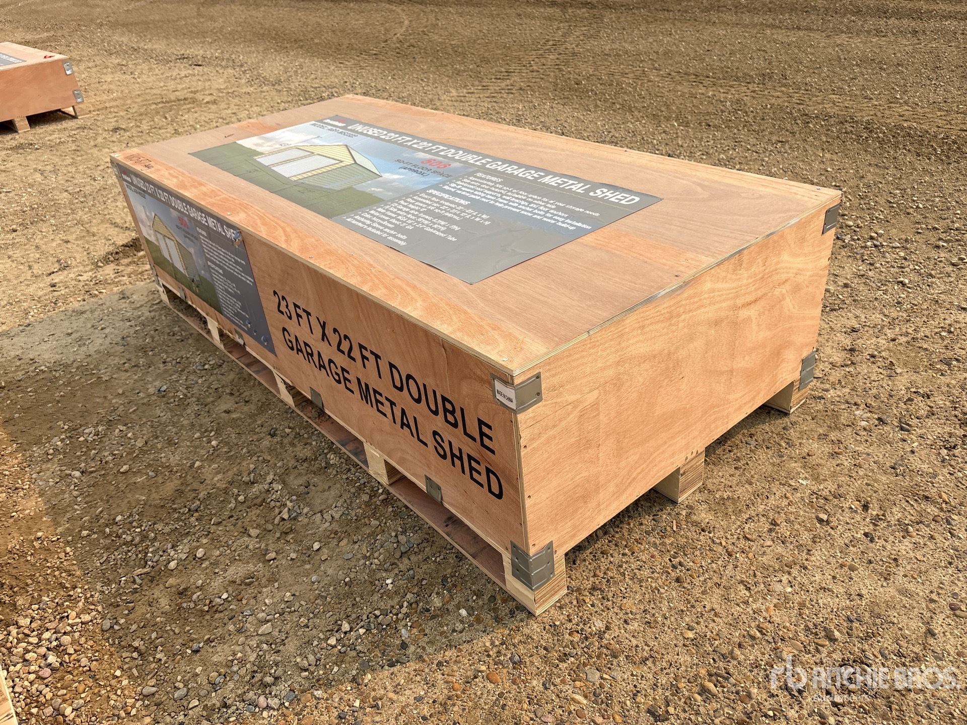 2026 AGR-MS2322 23 ft x 22 ft Double Garage Metal Storage Building (Unused)